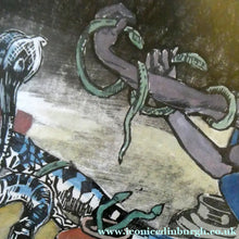 Load image into Gallery viewer, 1920s Colour Woodcut by Mabel Allington Royds (1874-1941) THE SNAKE CHARMER
