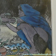 Load image into Gallery viewer, 1920s Colour Woodcut by Mabel Allington Royds (1874-1941) THE SNAKE CHARMER
