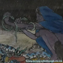 Load image into Gallery viewer, 1920s Colour Woodcut by Mabel Allington Royds (1874-1941) THE SNAKE CHARMER
