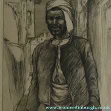 Load image into Gallery viewer, 1920s Etching Drypoint by George Bain. A Man from Macedonia. Pencil Signed
