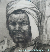 Load image into Gallery viewer, 1920s Etching Drypoint by George Bain. A Man from Macedonia. Pencil Signed

