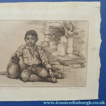 Load image into Gallery viewer, SCOTTISH ART. 1920s Original Etching by George BAIN (1881 - 1968). Rare Document of his Balkan Tours. Pencil Signed
