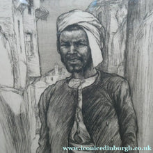 Load image into Gallery viewer, 1920s Etching Drypoint by George Bain. A Man from Macedonia. Pencil Signed
