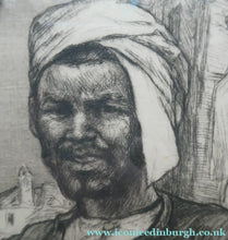 Load image into Gallery viewer, 1920s Etching Drypoint by George Bain. A Man from Macedonia. Pencil Signed
