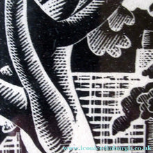 Load image into Gallery viewer, Grosvenor School Alison McKenzie Art Deco Wood Engraving Scottish Art
