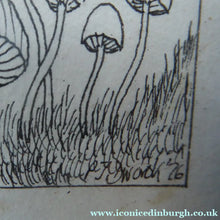 Load image into Gallery viewer, SCOTTISH ART: Vintage 1970s Drawing. SURREAL Image of a Crane in Fantastic Interior by Listed Artist Peter Dworok. Signed and dated 1976
