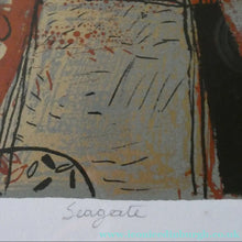 Load image into Gallery viewer, SCOTTISH ART: 1993 Original Screenprint by BARBARA RAE (b. 1943) Entitled "Seagate". Pencil signed
