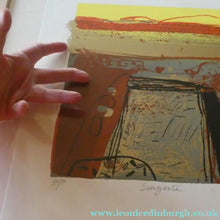 Load image into Gallery viewer, SCOTTISH ART: 1993 Original Screenprint by BARBARA RAE (b. 1943) Entitled "Seagate". Pencil signed
