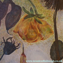 Load image into Gallery viewer, SCOTTISH ART. 2002 Gouache &amp; Wax Drawing by Sylvia von Hartmann Entitled "Botanical Assembly"
