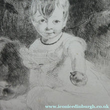 Load image into Gallery viewer, SCOTTISH ART. Rare 19th Century Etching by Andrew GEDDES (1800 - 1842). Girl with Apple
