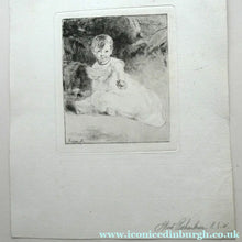 Load image into Gallery viewer, SCOTTISH ART. Rare 19th Century Etching by Andrew GEDDES (1800 - 1842). Girl with Apple
