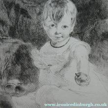 Load image into Gallery viewer, SCOTTISH ART. Rare 19th Century Etching by Andrew GEDDES (1800 - 1842). Girl with Apple
