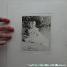 Load image into Gallery viewer, SCOTTISH ART. Rare 19th Century Etching by Andrew GEDDES (1800 - 1842). Girl with Apple
