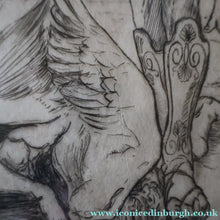 Load image into Gallery viewer, SCOTTISH ART: Antique 1920s Original Etching by Arthur Edwin Wrench. Mythological Subject: PERSEUS SLAYING THE MEDUSA

