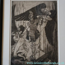 Load image into Gallery viewer, SCOTTISH ART: Antique 1920s Original Etching by Arthur Edwin Wrench. Mythological Subject: PERSEUS SLAYING THE MEDUSA
