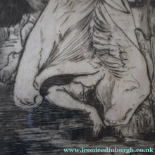 Load image into Gallery viewer, SCOTTISH ART: Antique 1920s Original Etching by Arthur Edwin Wrench. Mythological Subject: PERSEUS SLAYING THE MEDUSA
