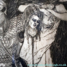 Load image into Gallery viewer, SCOTTISH ART: Antique 1920s Original Etching by Arthur Edwin Wrench. Mythological Subject: PERSEUS SLAYING THE MEDUSA
