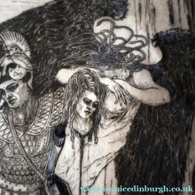 Load image into Gallery viewer, SCOTTISH ART: Antique 1920s Original Etching by Arthur Edwin Wrench. Mythological Subject: PERSEUS SLAYING THE MEDUSA
