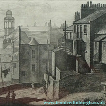 Load image into Gallery viewer, Antique Etching Looking Across to St Patrick's Church from High School Yard, Edinburgh
