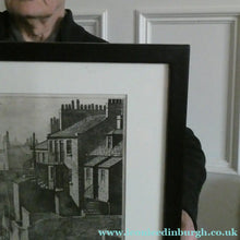 Load image into Gallery viewer, Antique Etching Looking Across to St Patrick's Church from High School Yard, Edinburgh
