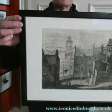 Load image into Gallery viewer, Antique Etching Looking Across to St Patrick's Church from High School Yard, Edinburgh
