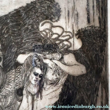 Load image into Gallery viewer, SCOTTISH ART: Antique 1920s Original Etching by Arthur Edwin Wrench. Mythological Subject: PERSEUS SLAYING THE MEDUSA

