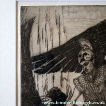 Load image into Gallery viewer, SCOTTISH ART: Antique 1920s Original Etching by Arthur Edwin Wrench. Mythological Subject: PERSEUS SLAYING THE MEDUSA
