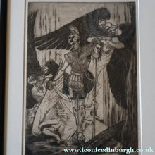 Load image into Gallery viewer, SCOTTISH ART: Antique 1920s Original Etching by Arthur Edwin Wrench. Mythological Subject: PERSEUS SLAYING THE MEDUSA
