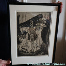 Load image into Gallery viewer, SCOTTISH ART: Antique 1920s Original Etching by Arthur Edwin Wrench. Mythological Subject: PERSEUS SLAYING THE MEDUSA
