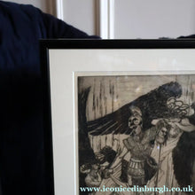 Load image into Gallery viewer, SCOTTISH ART: Antique 1920s Original Etching by Arthur Edwin Wrench. Mythological Subject: PERSEUS SLAYING THE MEDUSA
