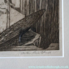 Load image into Gallery viewer, SCOTTISH ART: Antique 1920s Original Etching by Arthur Edwin Wrench. Mythological Subject: PERSEUS SLAYING THE MEDUSA
