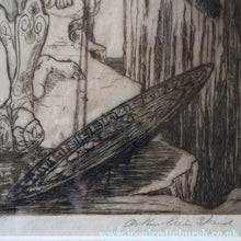 Load image into Gallery viewer, SCOTTISH ART: Antique 1920s Original Etching by Arthur Edwin Wrench. Mythological Subject: PERSEUS SLAYING THE MEDUSA
