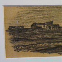 Load image into Gallery viewer, Black Chalk Landscape Study by Sir Muirhead Bone. Signed &amp; Framed
