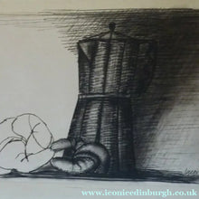 Load image into Gallery viewer, John Jack Kox Still Life Charcoal Drawing Scottish Art

