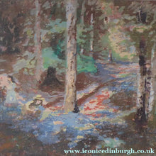 Load image into Gallery viewer, Scottish Art Charles Hodge Mackie Colour Woodcut Wild Hyacinths

