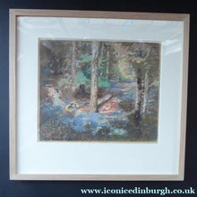 Load image into Gallery viewer, Scottish Art Charles Hodge Mackie Colour Woodcut Wild Hyacinths

