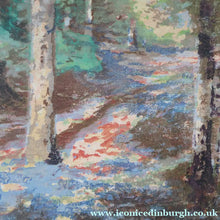 Load image into Gallery viewer, Scottish Art Charles Hodge Mackie Colour Woodcut Wild Hyacinths
