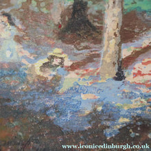 Load image into Gallery viewer, Scottish Art Charles Hodge Mackie Colour Woodcut Wild Hyacinths
