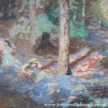 Load image into Gallery viewer, Scottish Art Charles Hodge Mackie Colour Woodcut Wild Hyacinths
