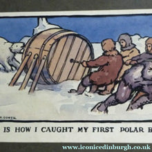 Load image into Gallery viewer, SCOTTISH ART: Charles Rennie Dowell ( 1867 - 1935). Four Little Watercolour Illustrations Relating to the Race for the North Pole in 1909

