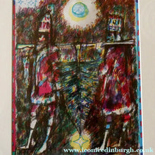 Load image into Gallery viewer, Scottish Art: Collector's Item ROBIN PHILIPSON Vintage SIGNED Lithograph Christmas Card. Early 1971 Date
