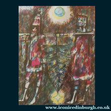 Load image into Gallery viewer, Scottish Art: Collector's Item ROBIN PHILIPSON Vintage SIGNED Lithograph Christmas Card. Early 1970s. FRAMED
