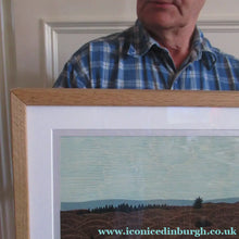 Load image into Gallery viewer, Scottish Artist Robert Crozier Linocut Conifers in a Forest Framed
