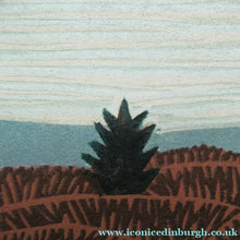 Load image into Gallery viewer, Scottish Artist Robert Crozier Linocut Conifers in a Forest Framed
