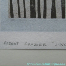 Load image into Gallery viewer, Scottish Artist Robert Crozier Linocut Conifers in a Forest Framed
