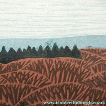 Load image into Gallery viewer, Scottish Artist Robert Crozier Linocut Conifers in a Forest Framed
