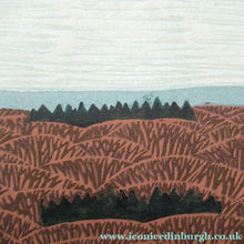 Load image into Gallery viewer, Scottish Artist Robert Crozier Linocut Conifers in a Forest Framed
