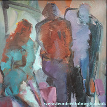 Load image into Gallery viewer, 1980s Oil Painting on Canvas by Crawfurd Adamson (1953 - 2024) Entitled Street Scene
