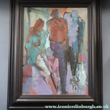 Load image into Gallery viewer, 1980s Oil Painting on Canvas by Crawfurd Adamson (1953 - 2024) Entitled Street Scene
