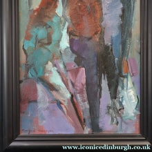 Load image into Gallery viewer, 1980s Oil Painting on Canvas by Crawfurd Adamson (1953 - 2024) Entitled Street Scene
